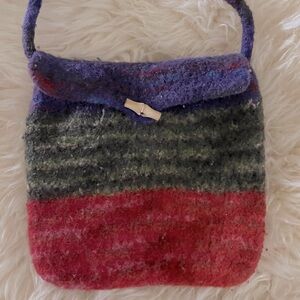 Under $10/ NWT Handmade Felted Wool Crossbody Bag